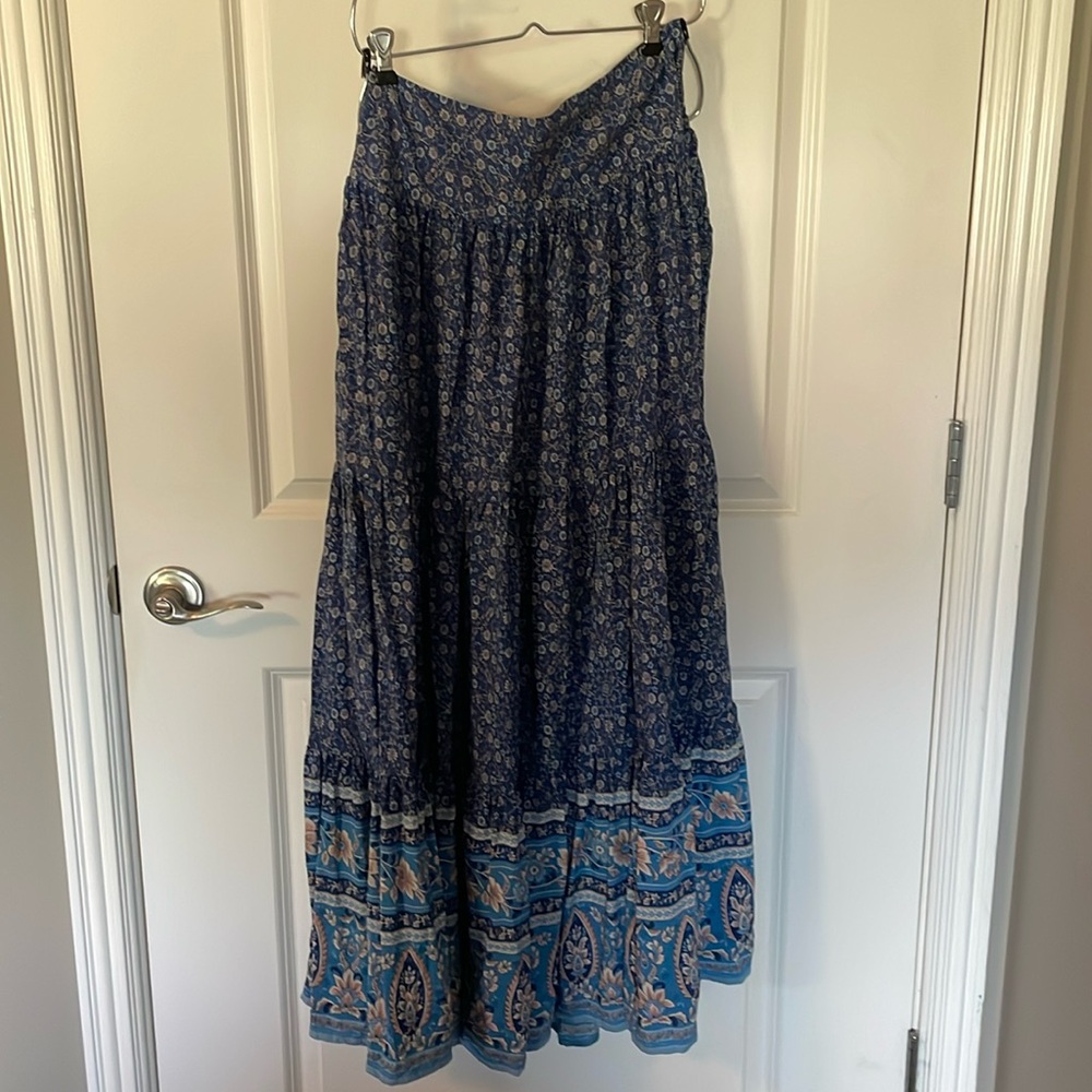 Natural Life Peasant Style Floral Maxi Skirt in Size M (100% Rayon)